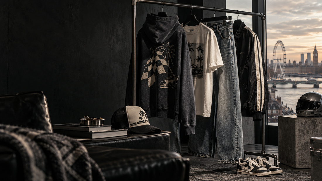 RHUDE editorial hero banner — Build a RHUDE Capsule Wardrobe for the UK