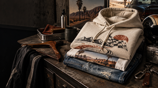 RHUDE editorial hero banner — How to Care for RHUDE Bowl Hoodies, Tees and Denim