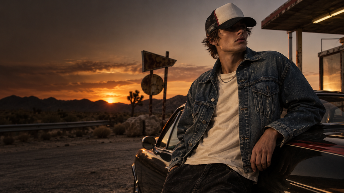 RHUDE editorial hero banner — The RHUDE Trucker Hat Edit: 5 Ways to Finish a Streetwear Fit