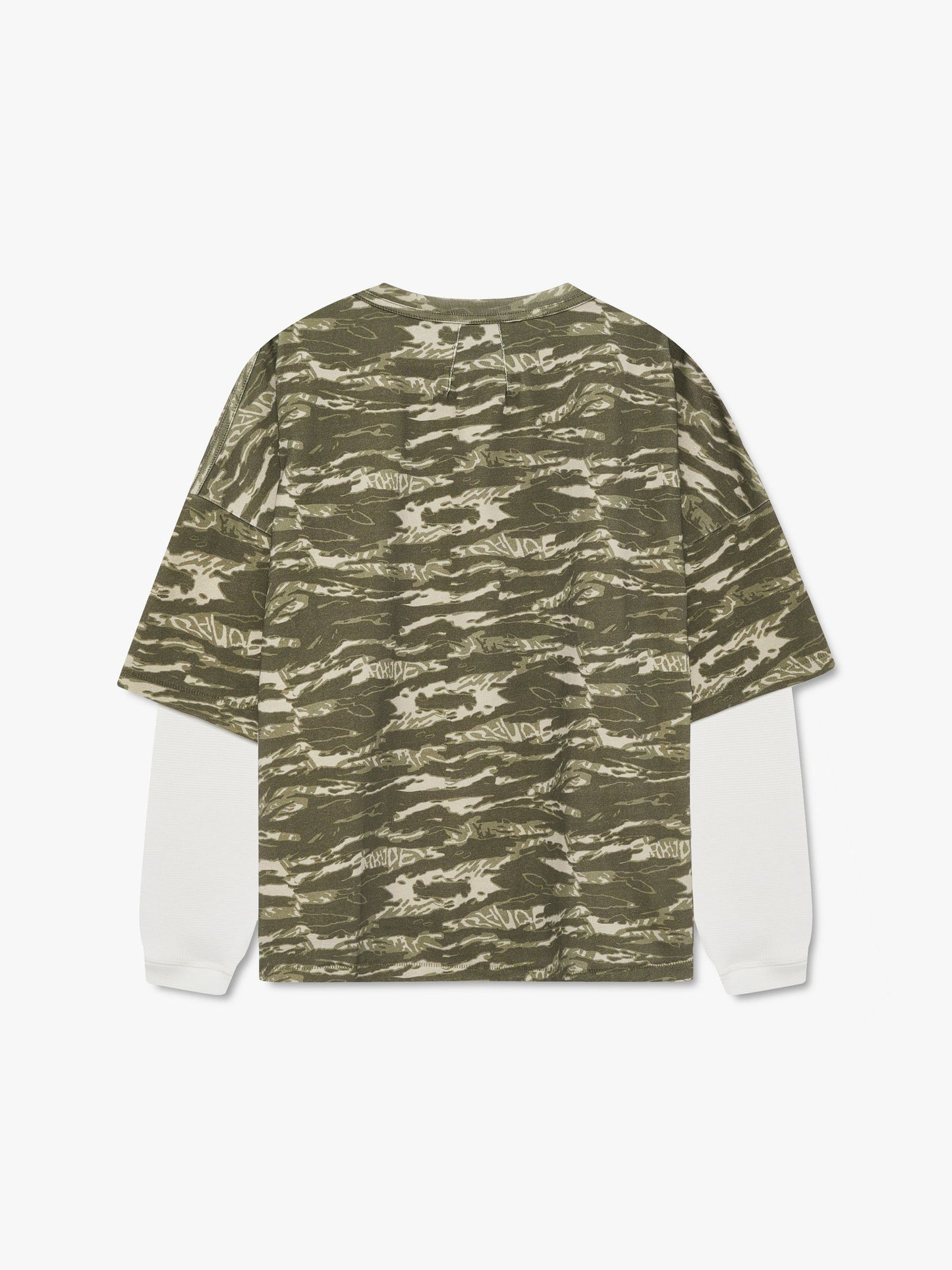 RHUDE TIGER CAMO DOUBLE-LAYERED TEE