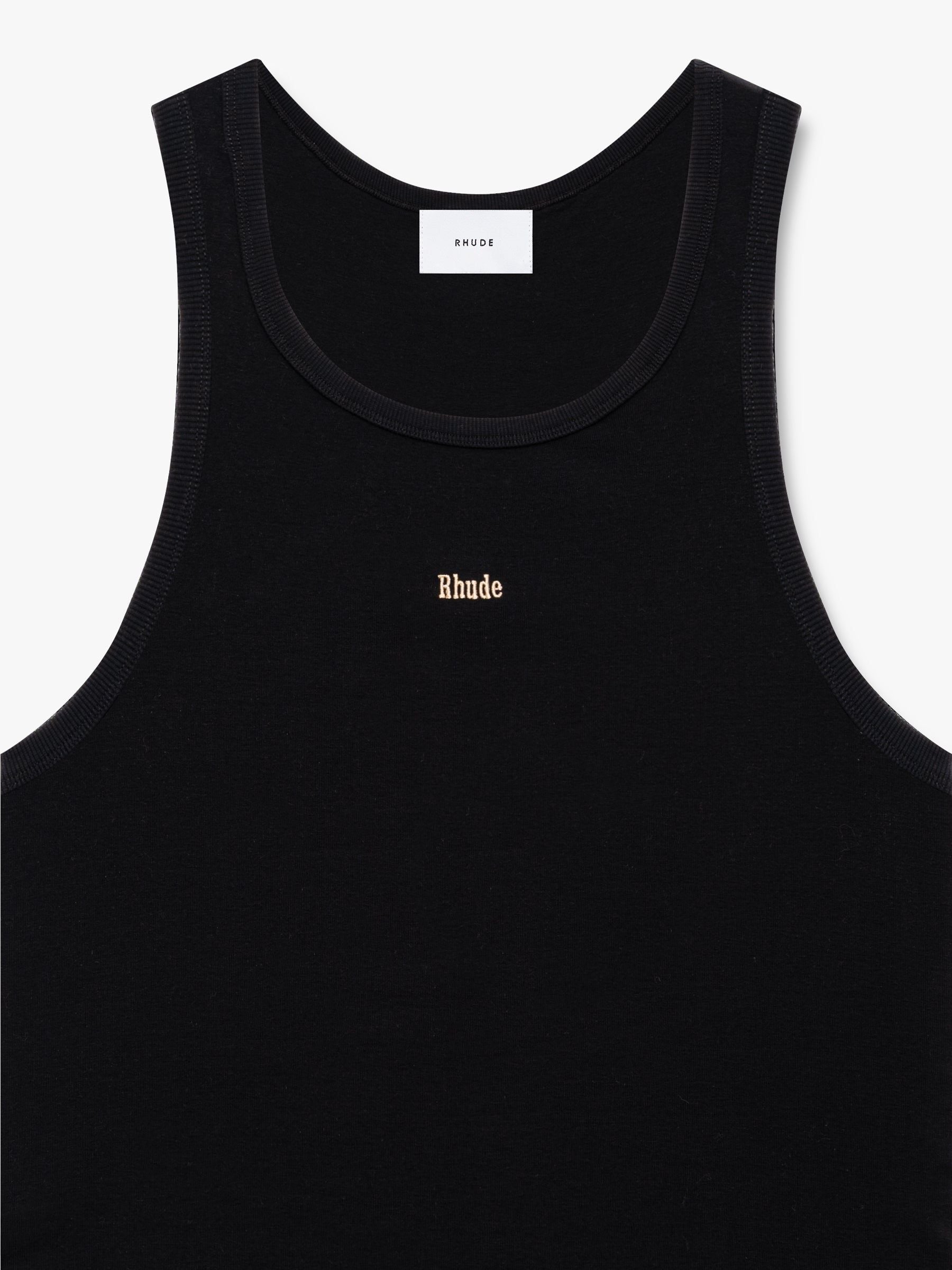 LOGO RIBBED TANK TOP