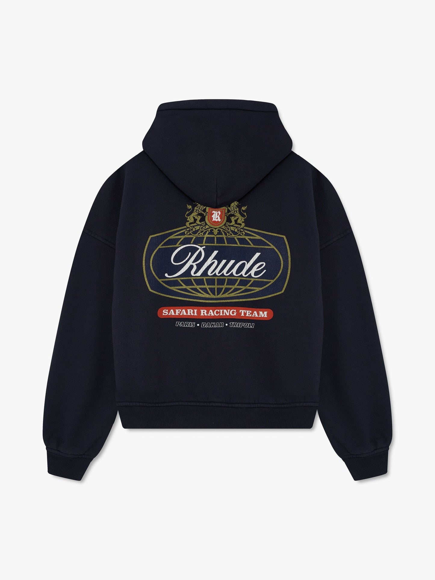RHUDE SAFARI CREST ZIP-UP HOODIE