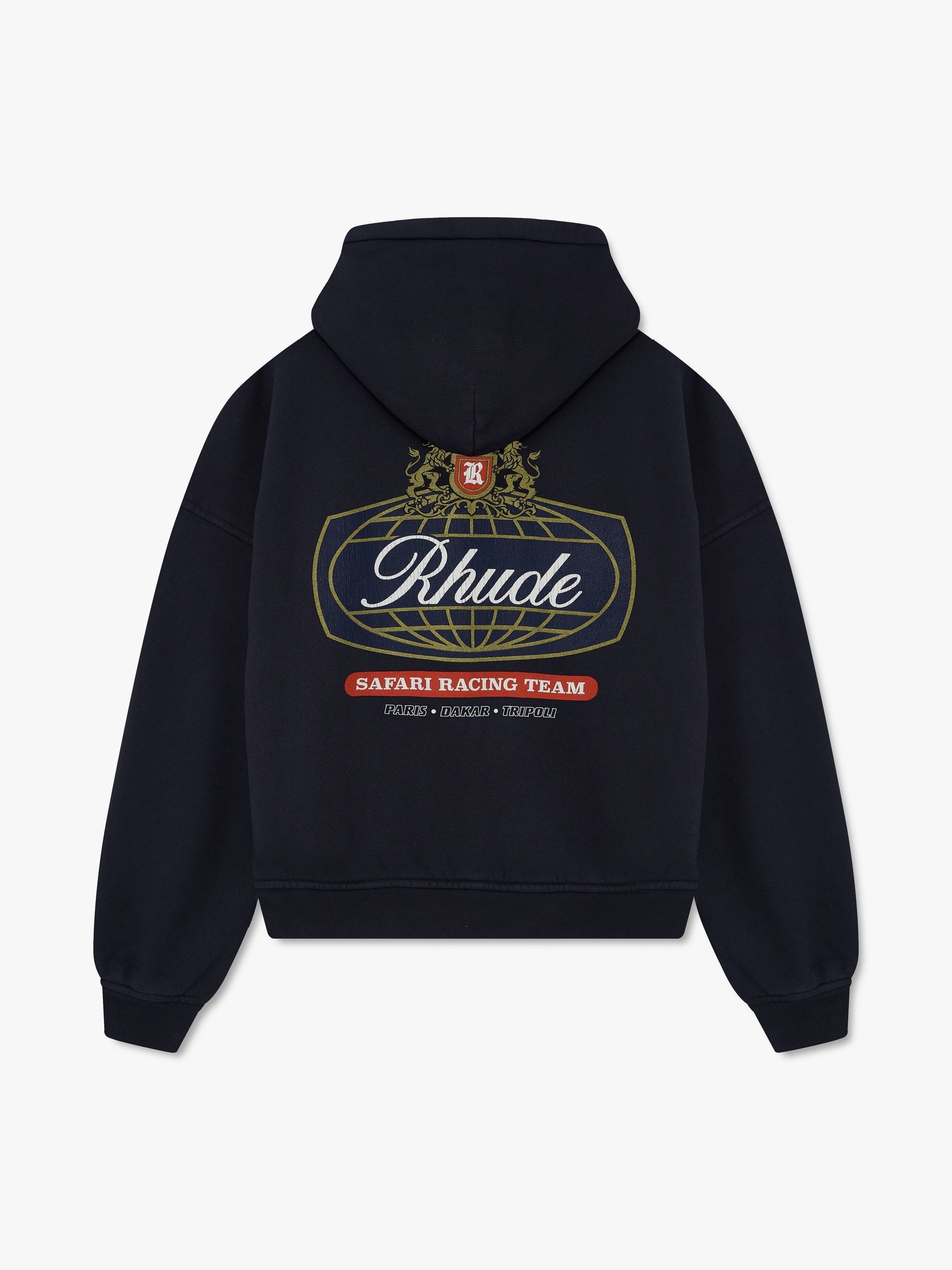 RHUDE SAFARI CREST ZIP-UP HOODIE