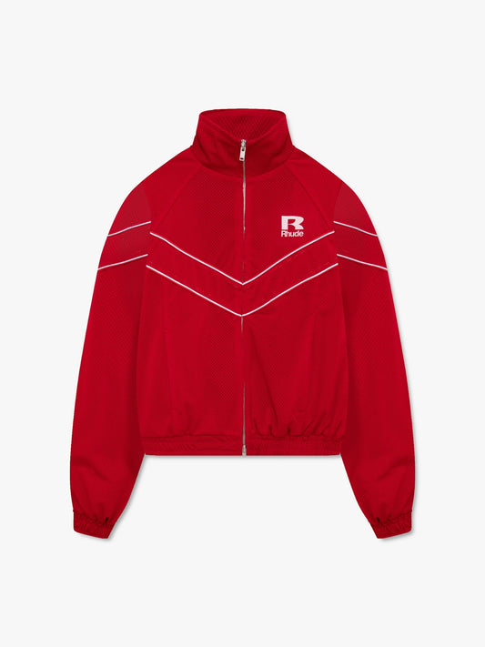 RHUDE MESH PIPING RAGLAN TRACK JACKET