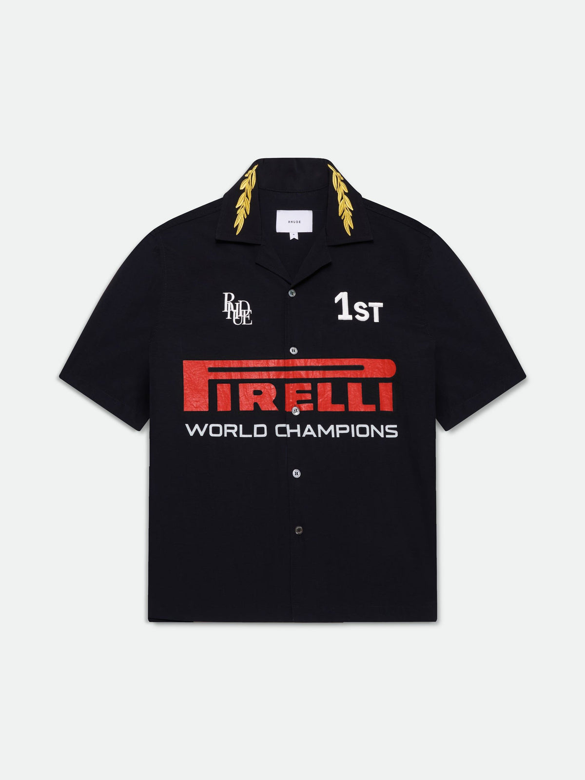 RHUDE CHAMPIONS BUTTON-UP SHIRT