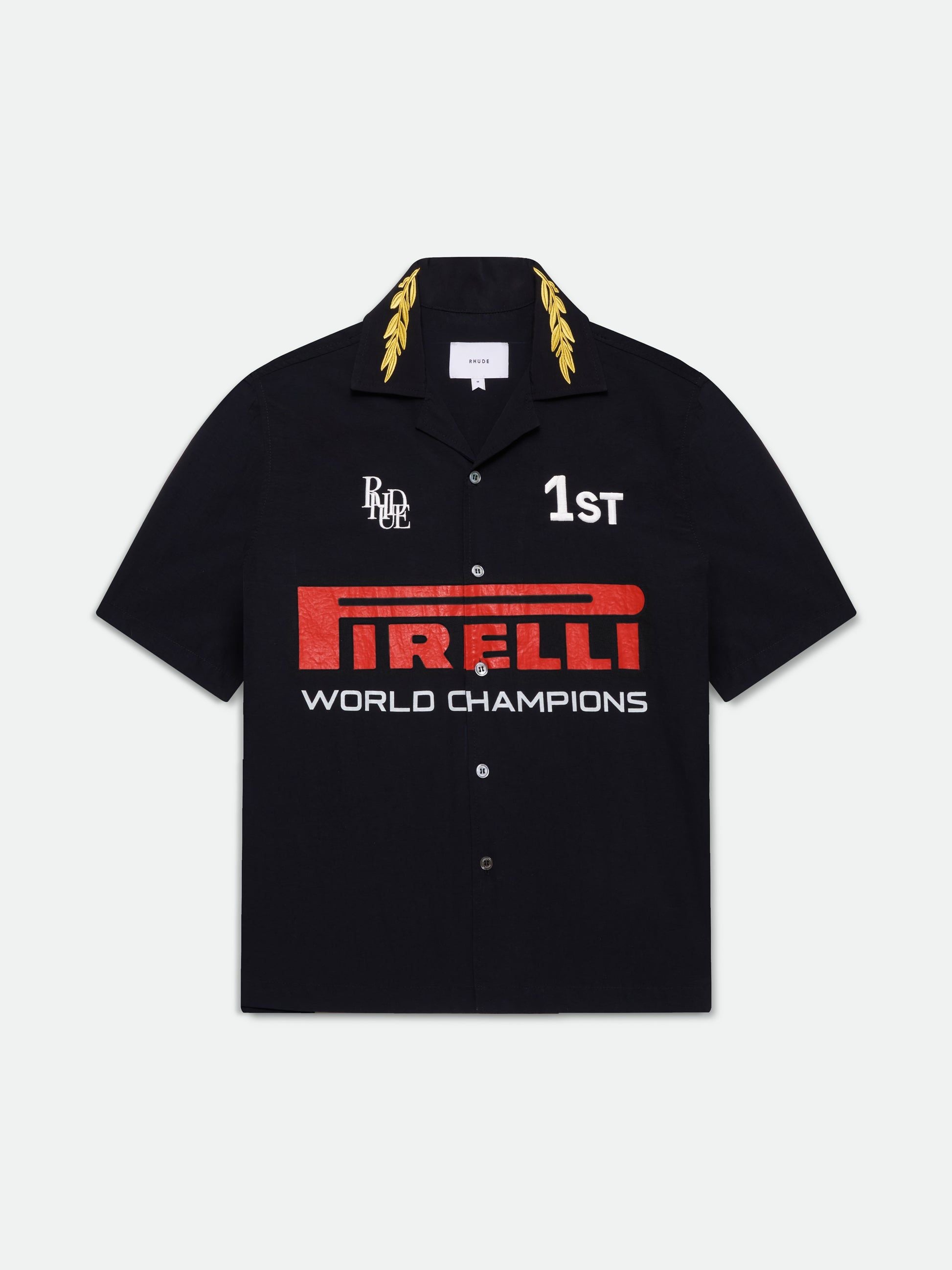 RHUDE CHAMPIONS BUTTON-UP SHIRT