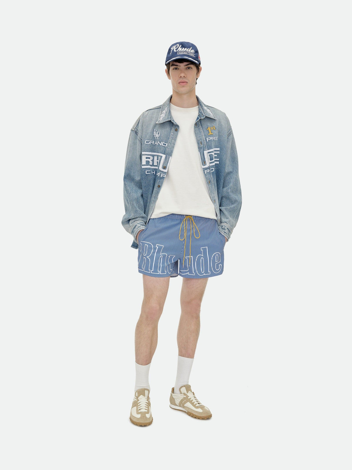 RHUDE LOGO SWIM TRUNKS