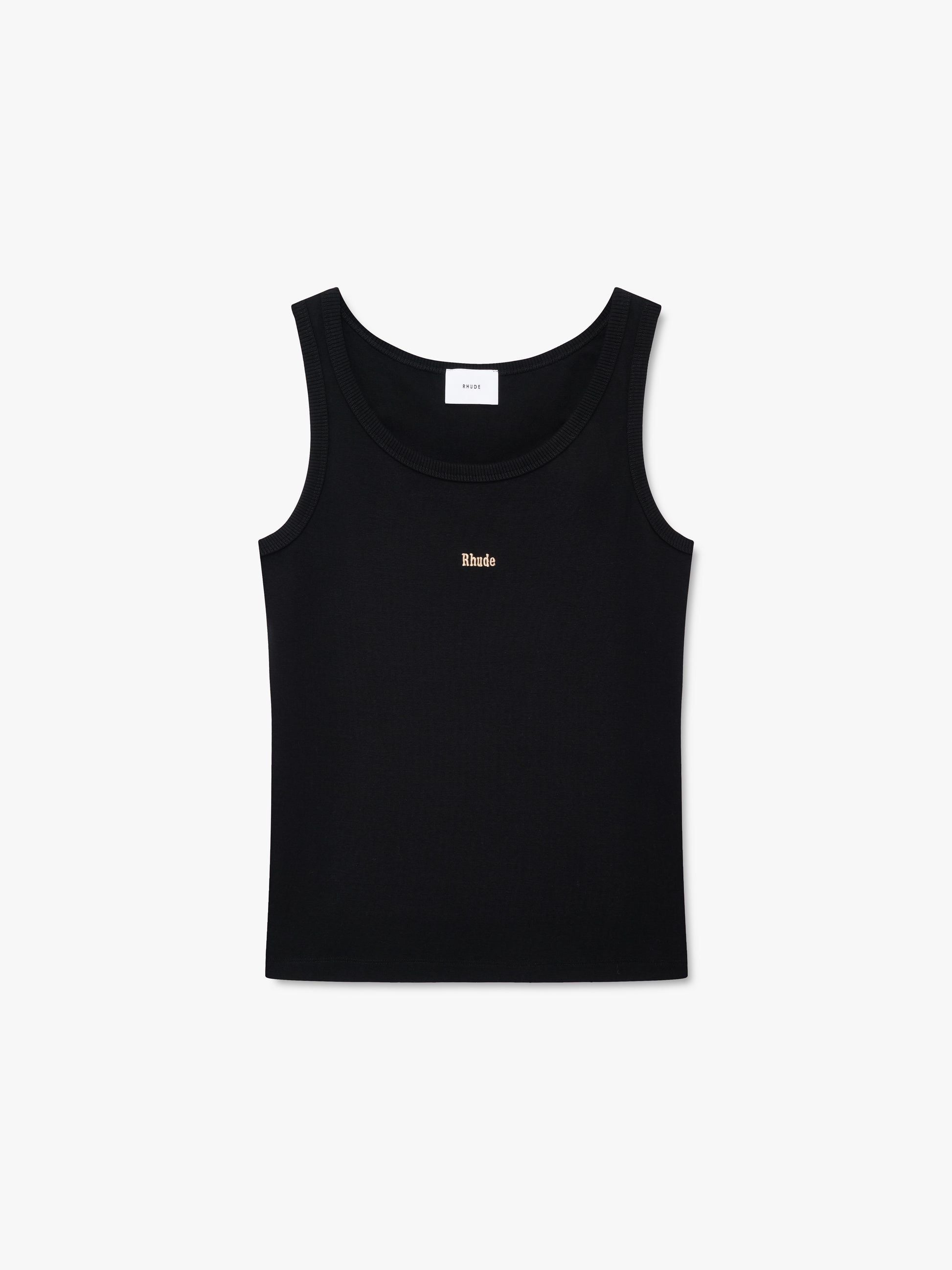 LOGO RIBBED TANK TOP