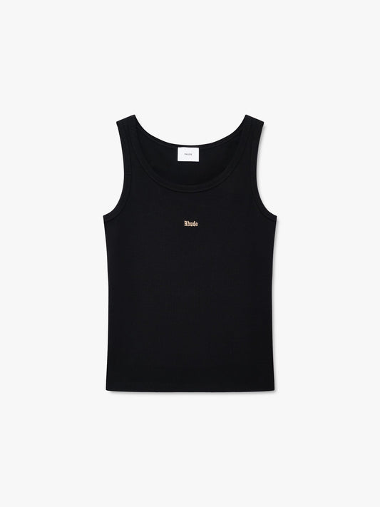 LOGO RIBBED TANK TOP