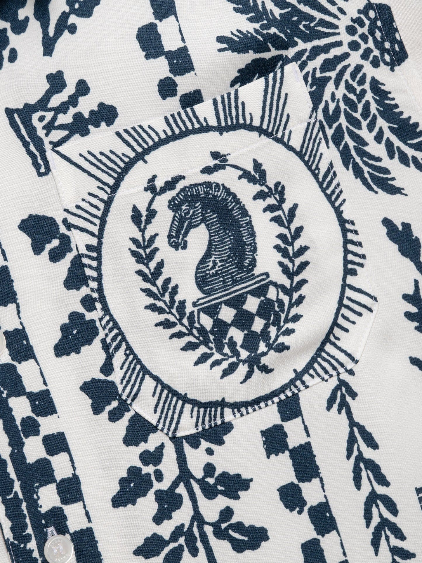 REGISTA TILE PRINT BUTTON-UP SHIRT
