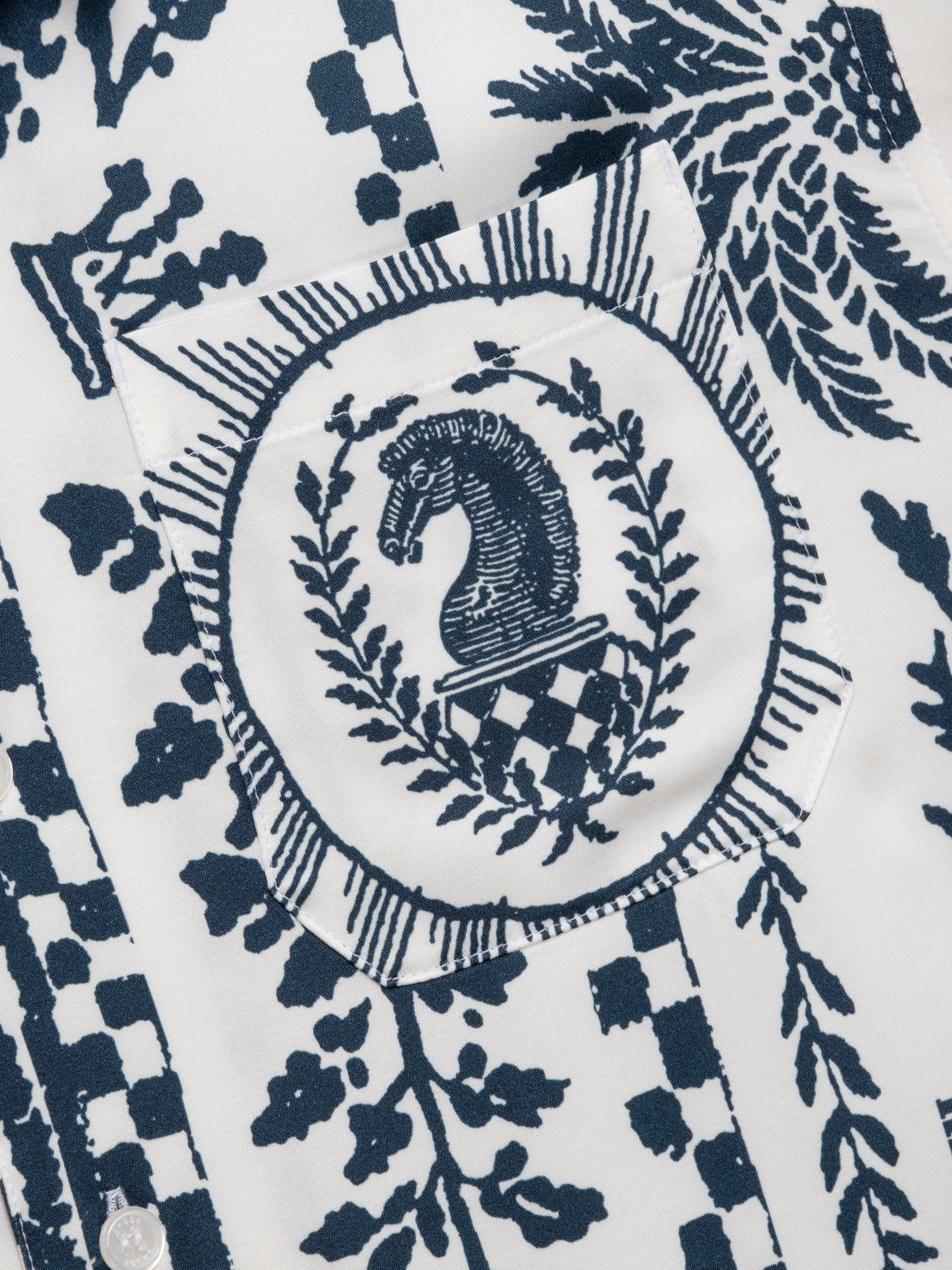 REGISTA TILE PRINT BUTTON-UP SHIRT