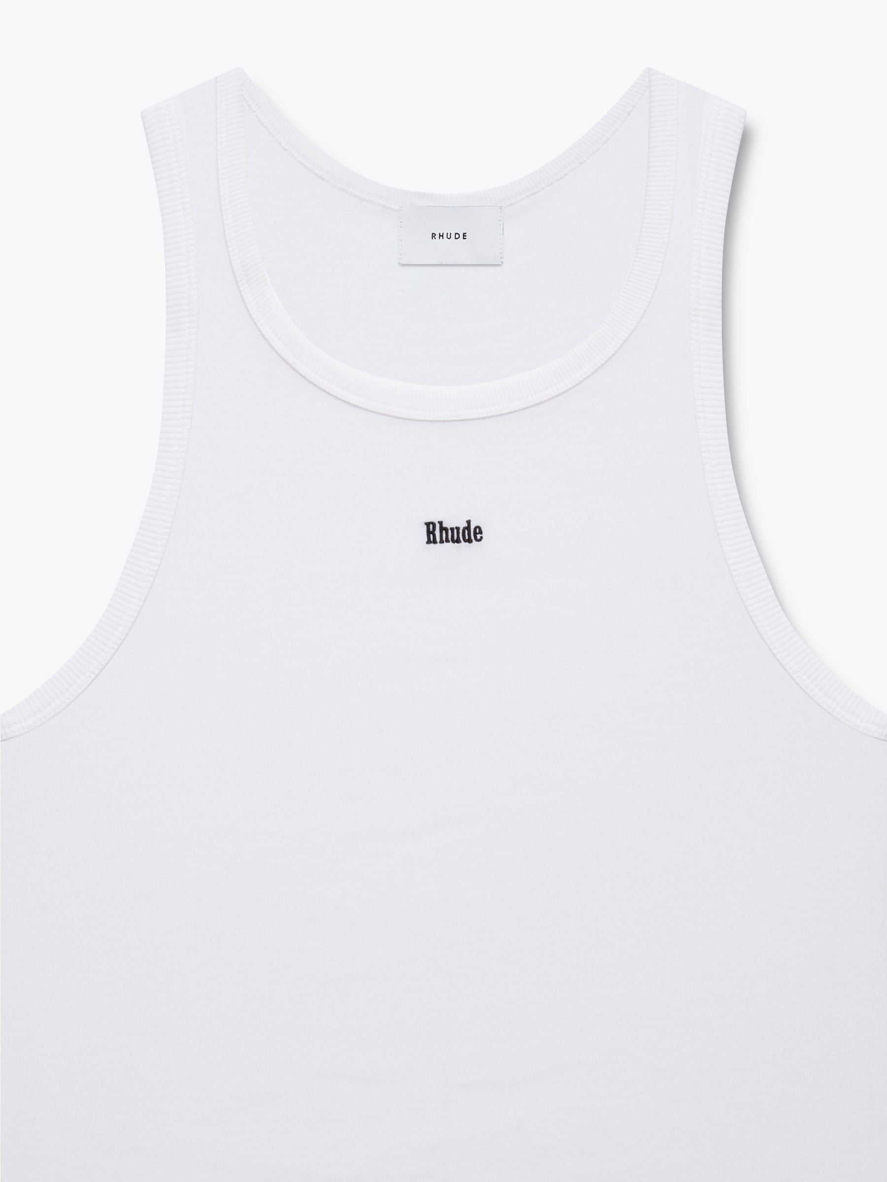 LOGO RIBBED TANK TOP