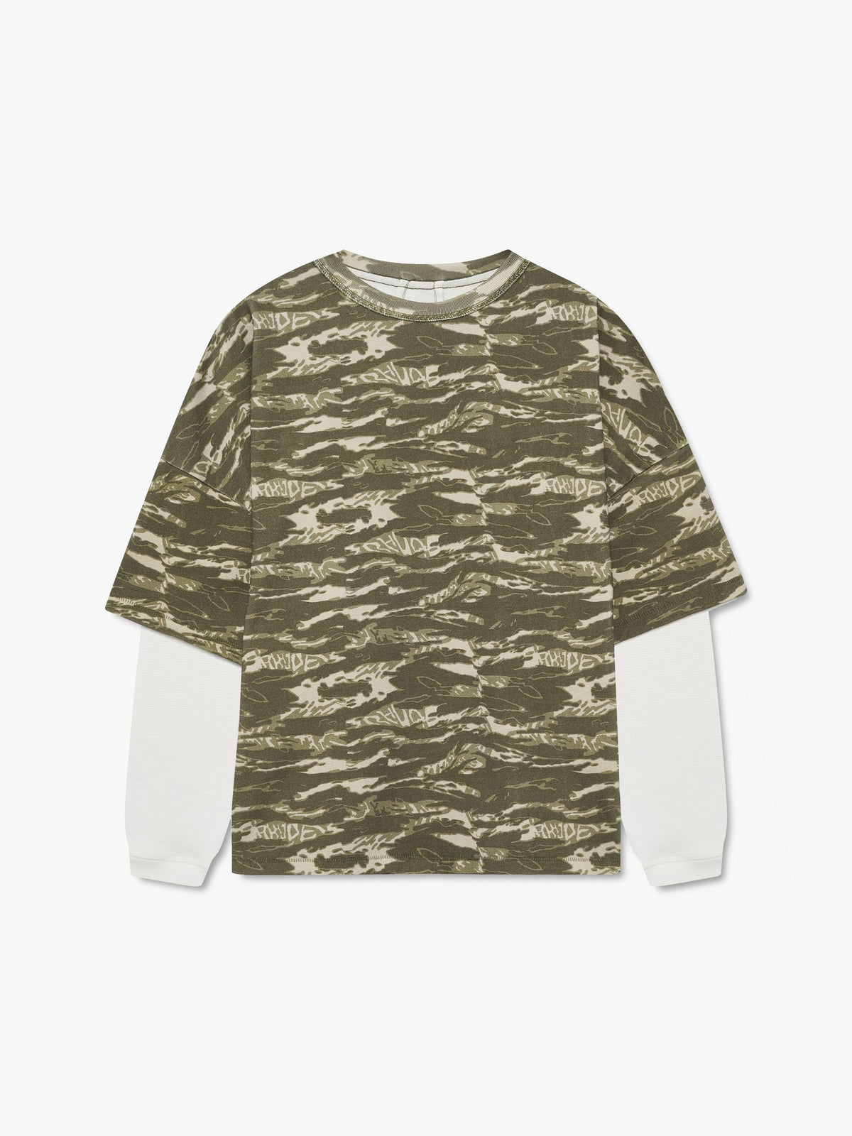 RHUDE TIGER CAMO DOUBLE-LAYERED TEE