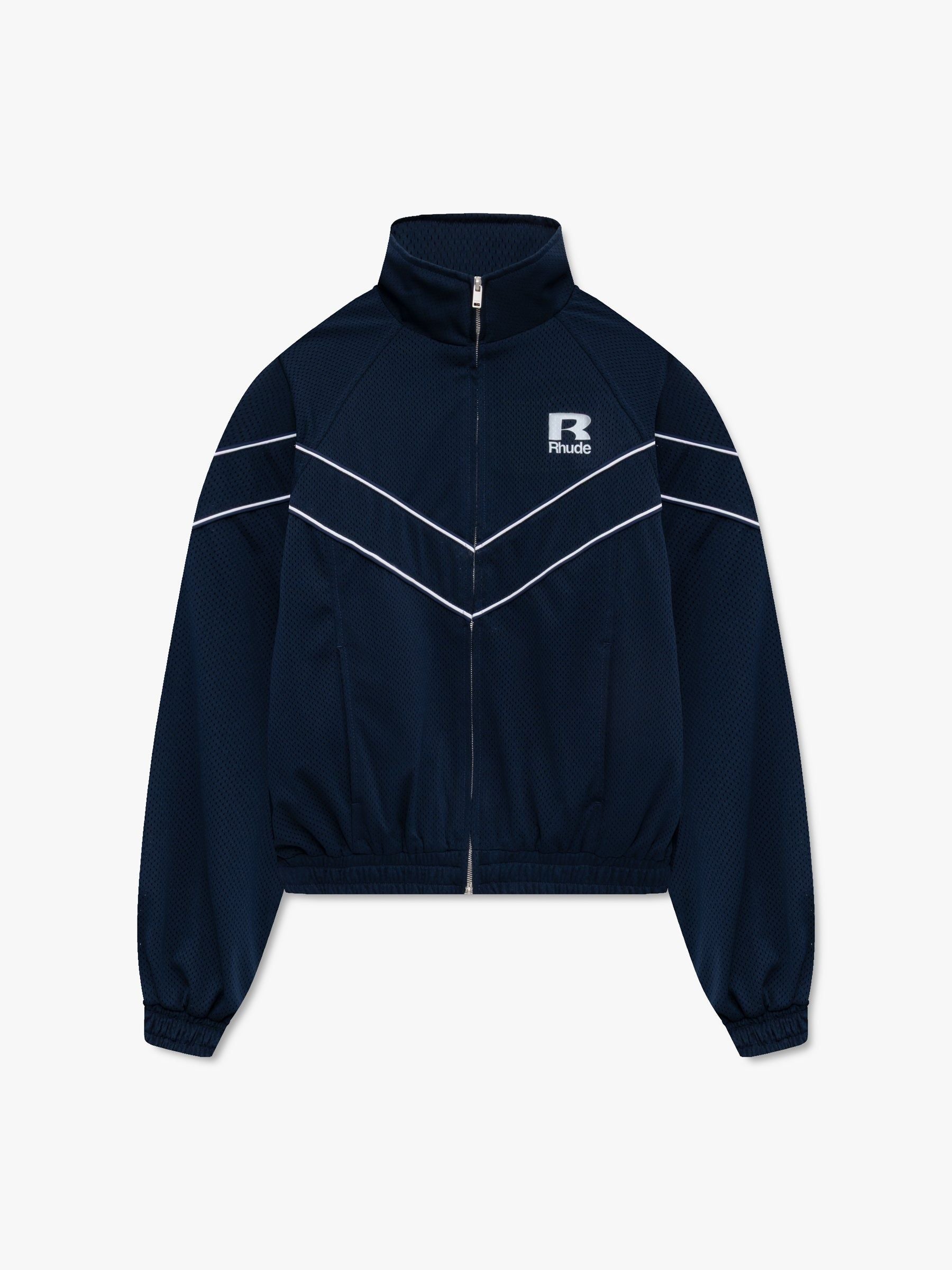 RHUDE MESH PIPING RAGLAN TRACK JACKET