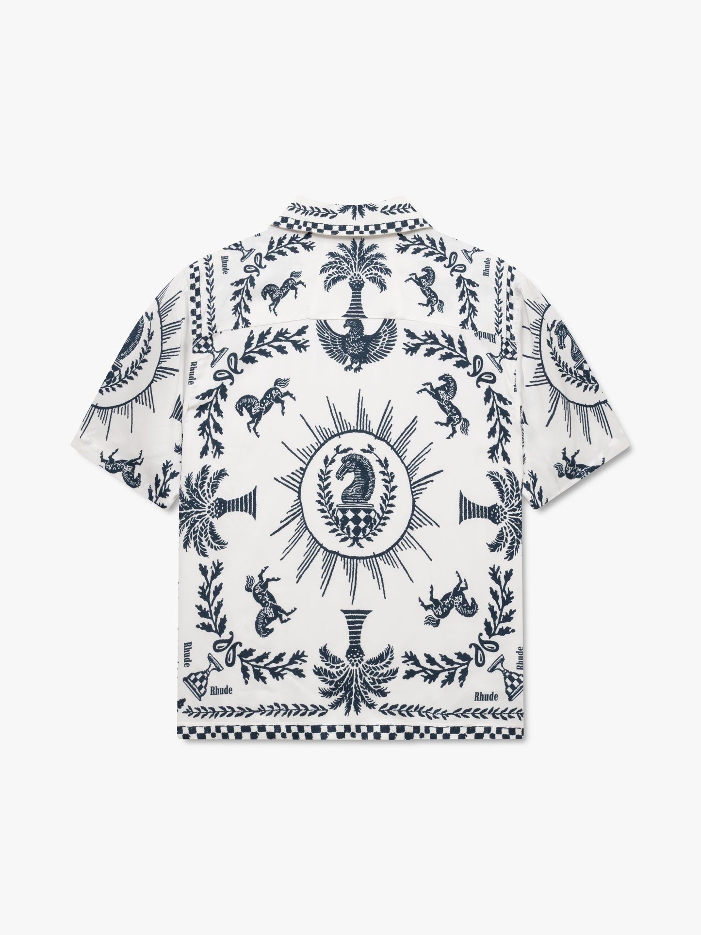 REGISTA TILE PRINT BUTTON-UP SHIRT