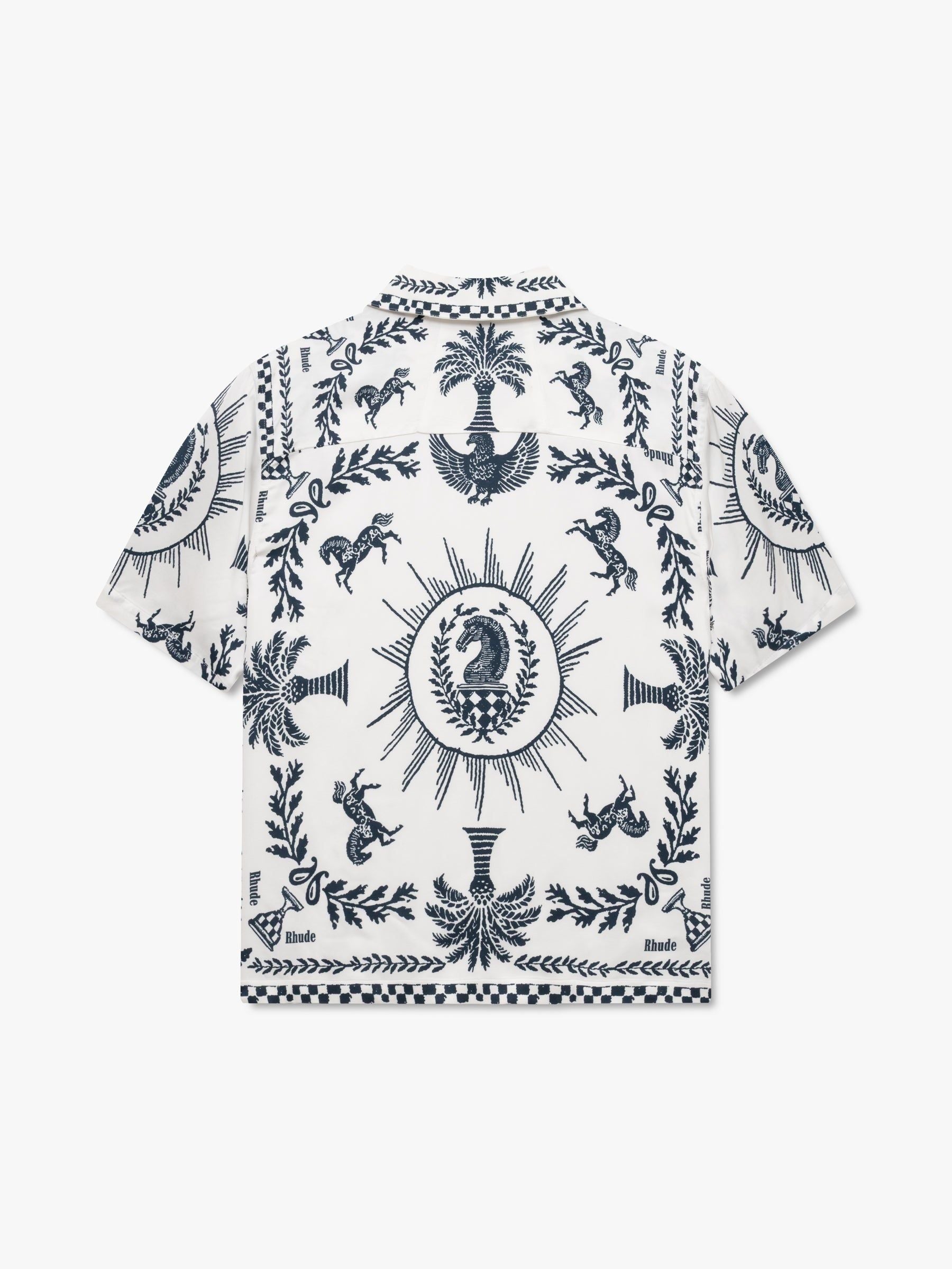 REGISTA TILE PRINT BUTTON-UP SHIRT