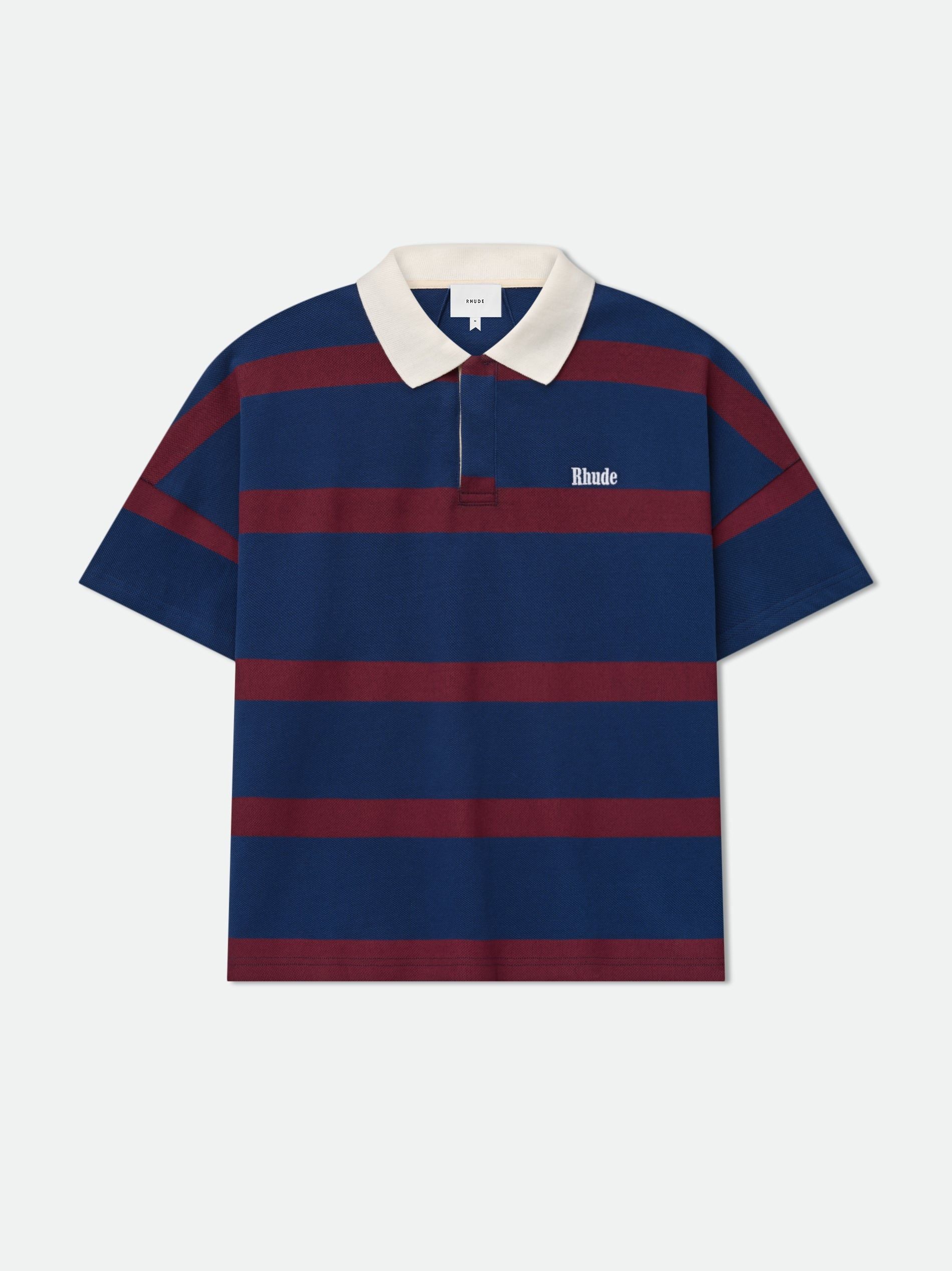 STRIPED PIQUE POLO