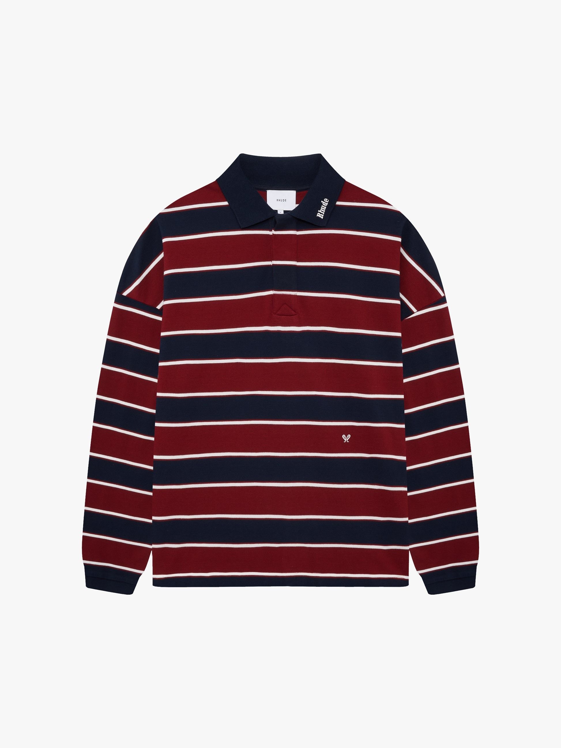 FONTAINE STRIPED LS POLO SHIRT
