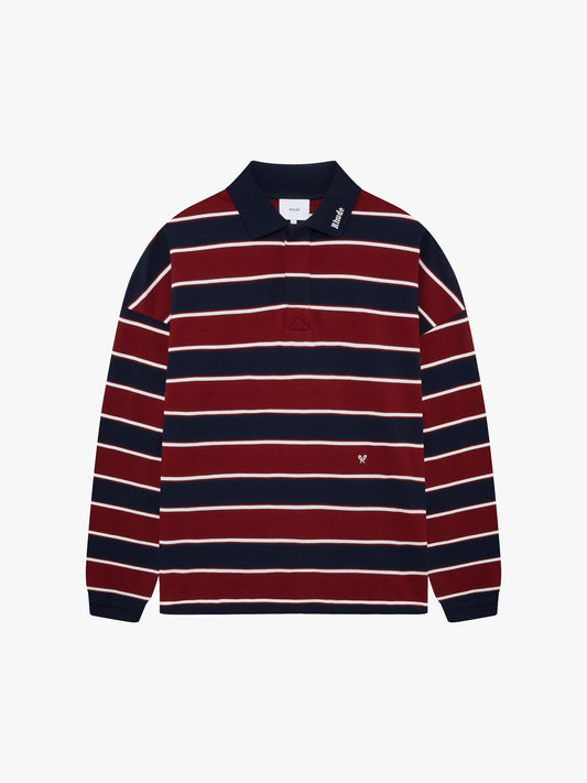 FONTAINE STRIPED LS POLO SHIRT