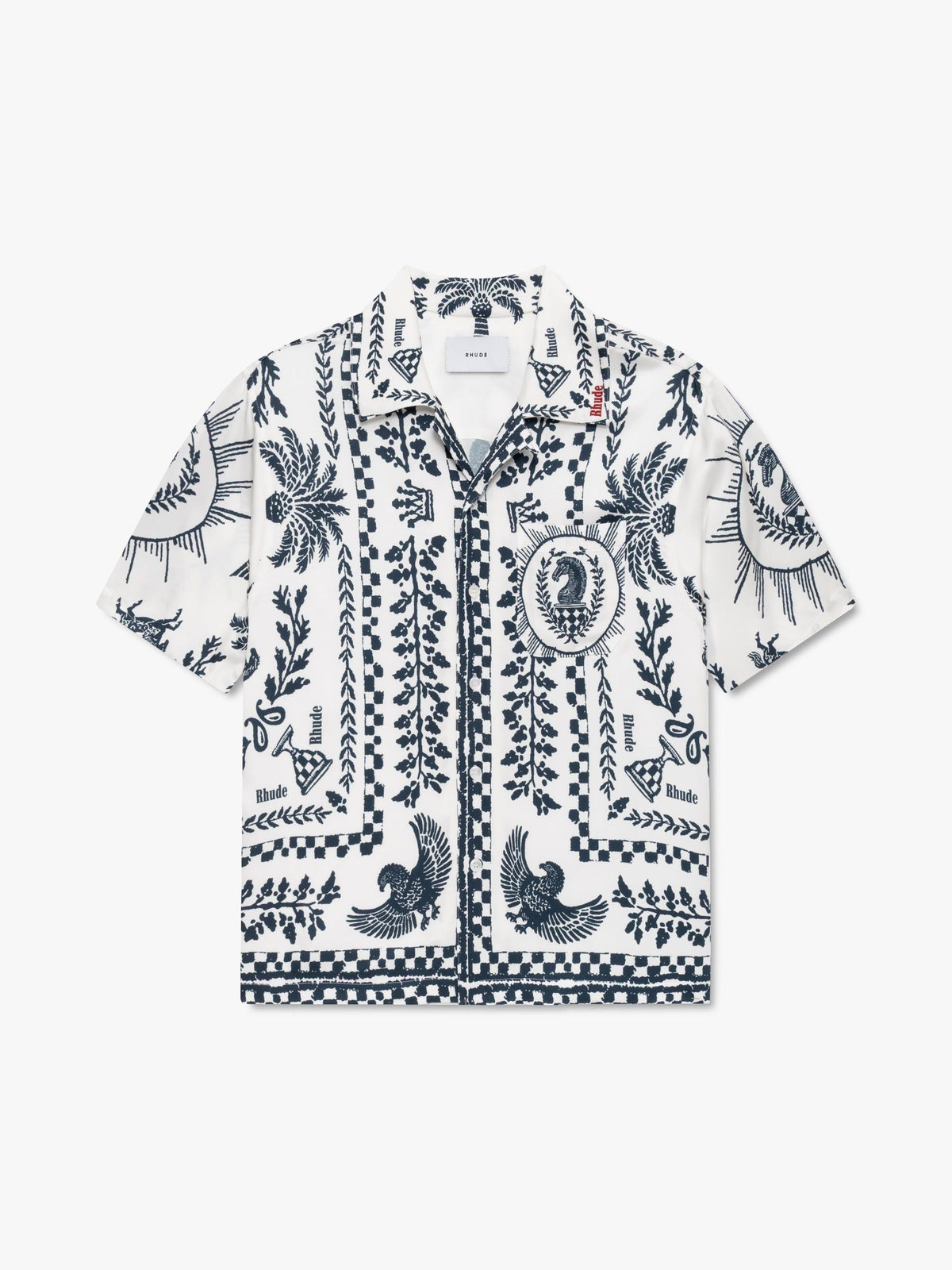 REGISTA TILE PRINT BUTTON-UP SHIRT