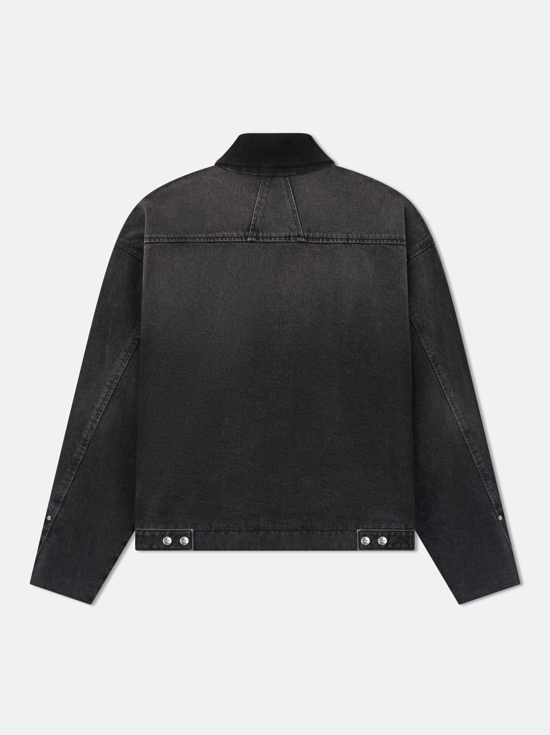 DENIM LOGO SUEDE COLLAR WORK JACKET