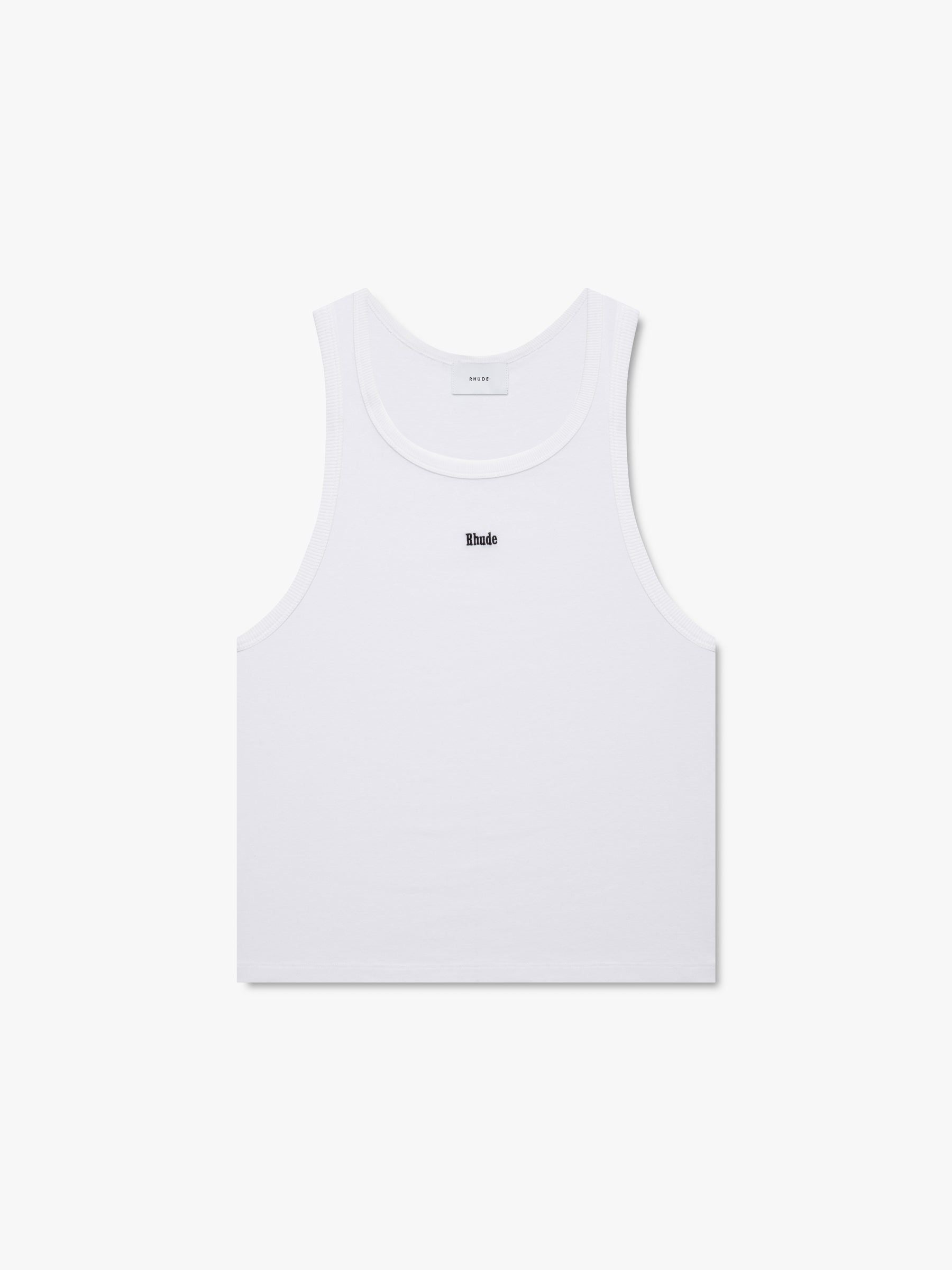 LOGO RIBBED TANK TOP