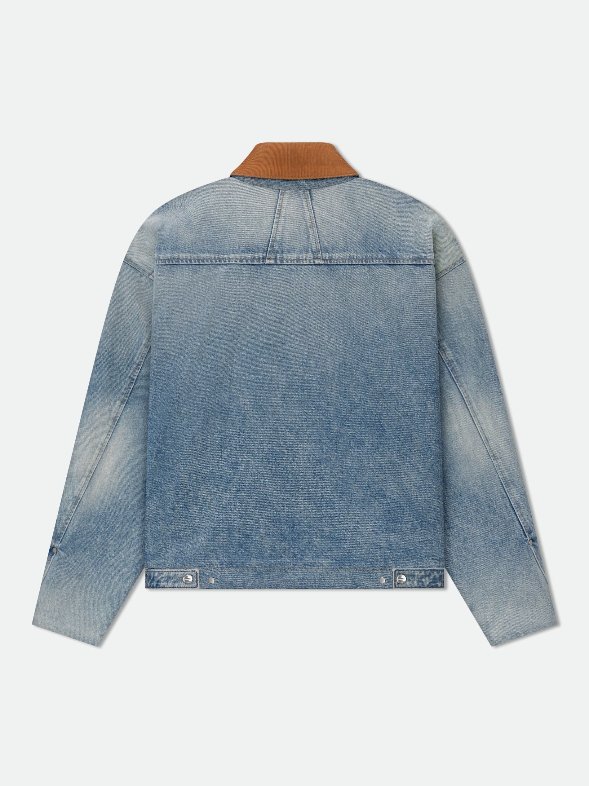 DENIM LOGO CORD COLLAR WORK JACKET