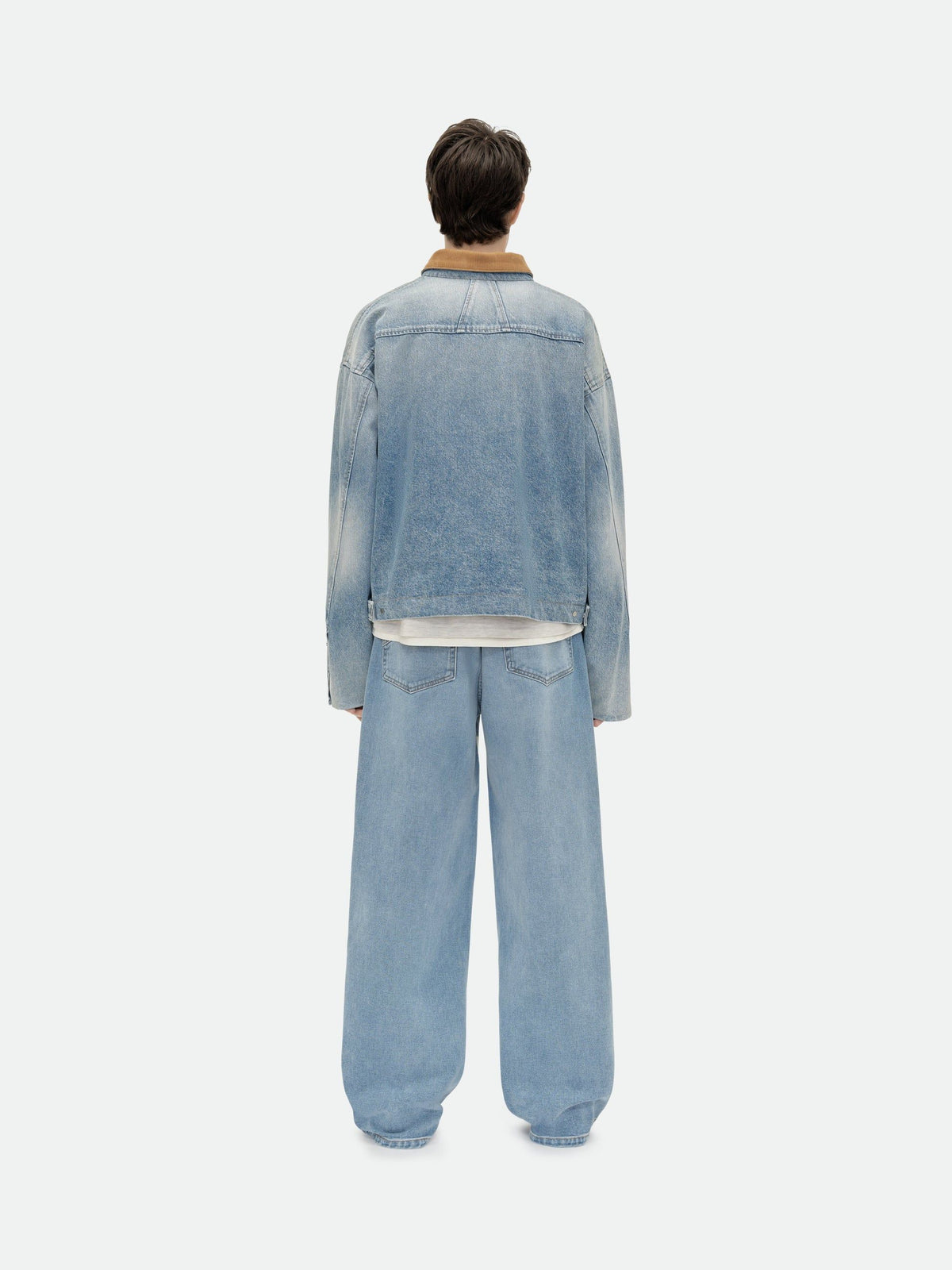DENIM LOGO CORD COLLAR WORK JACKET