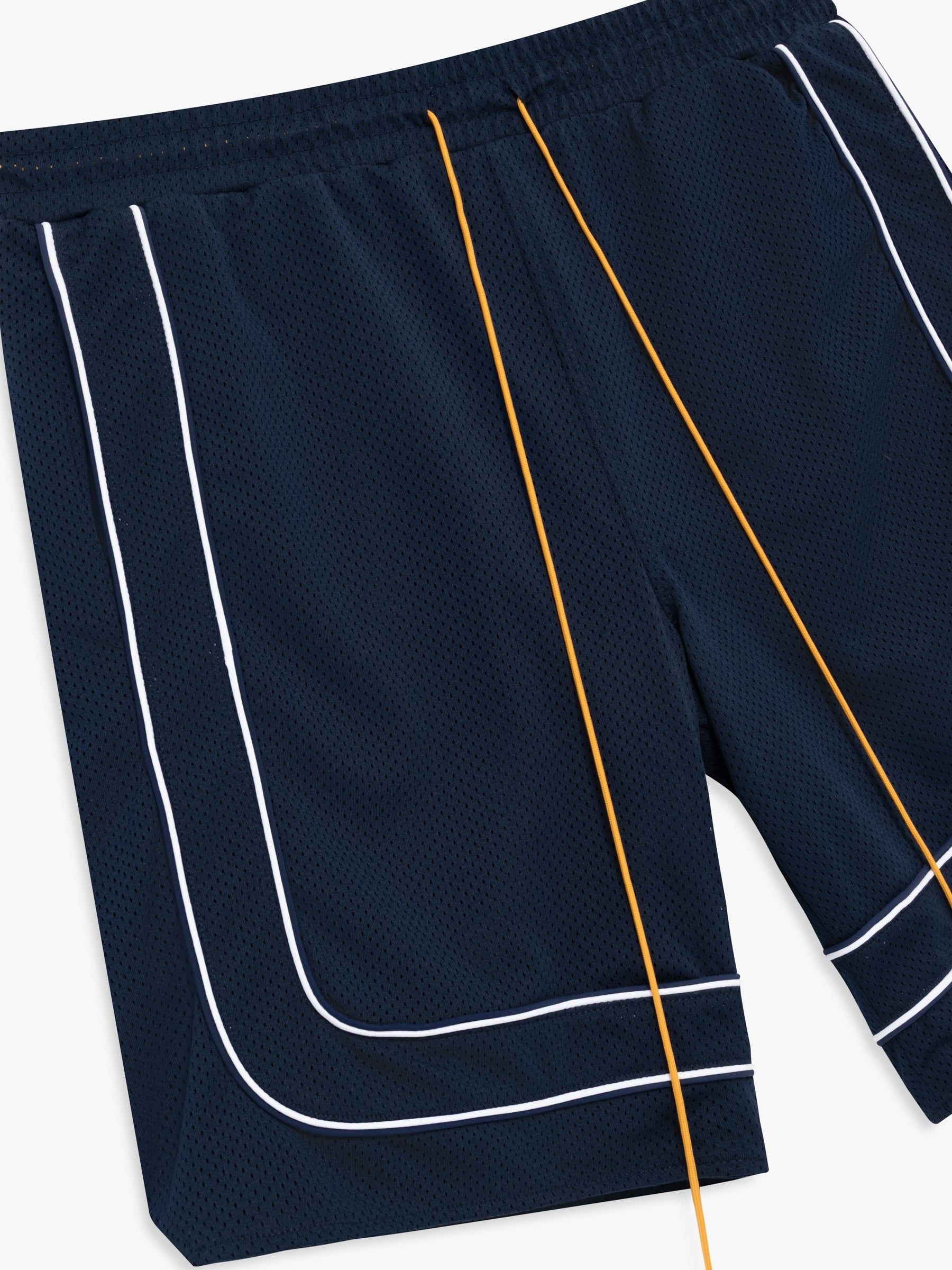 RHUDE MESH PIPING BAGGY TRACK SHORT