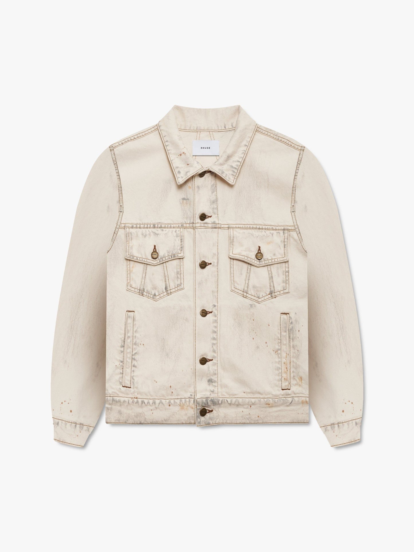 DROP-NECK DENIM TRUCKER JACKET