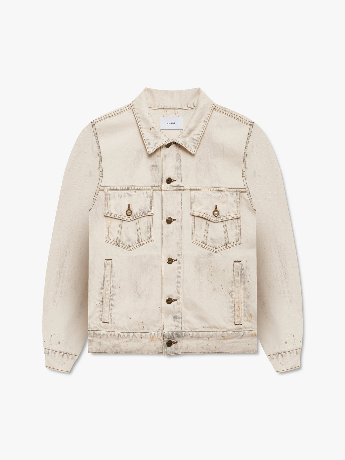 DROP-NECK DENIM TRUCKER JACKET