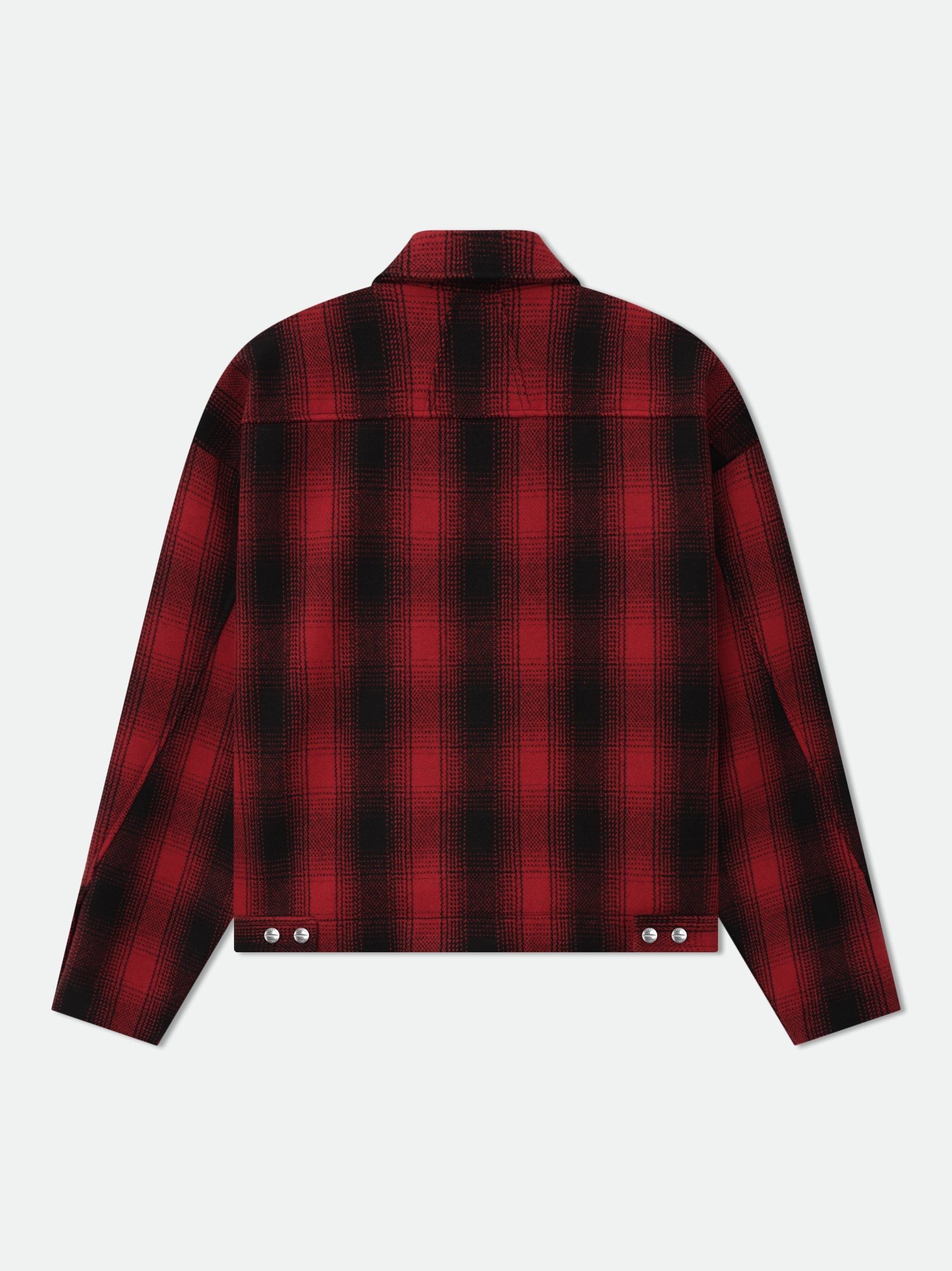 RHUDE LOGO FLANNEL WORK JACKET