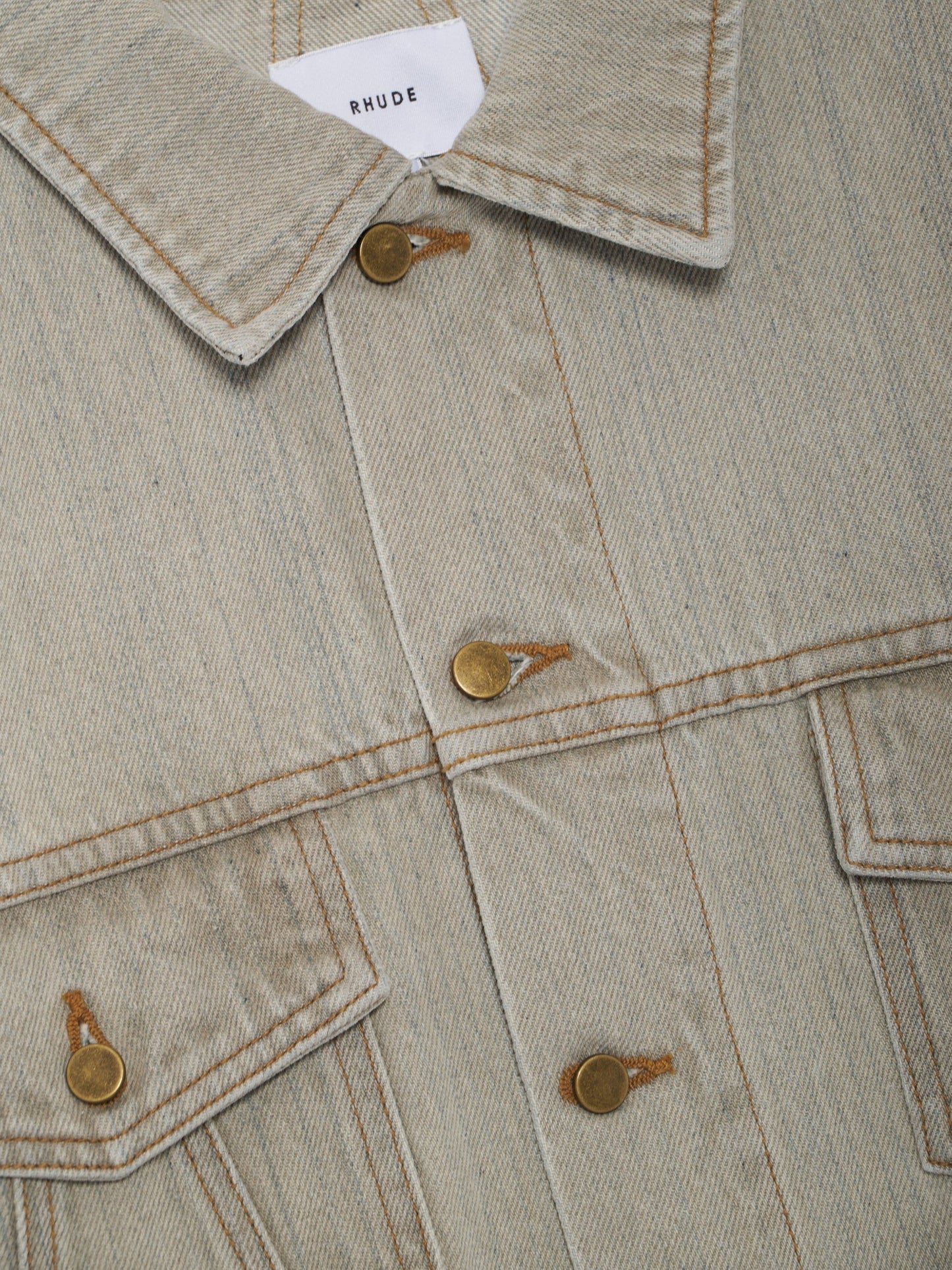 DROP-NECK DENIM TRUCKER JACKET