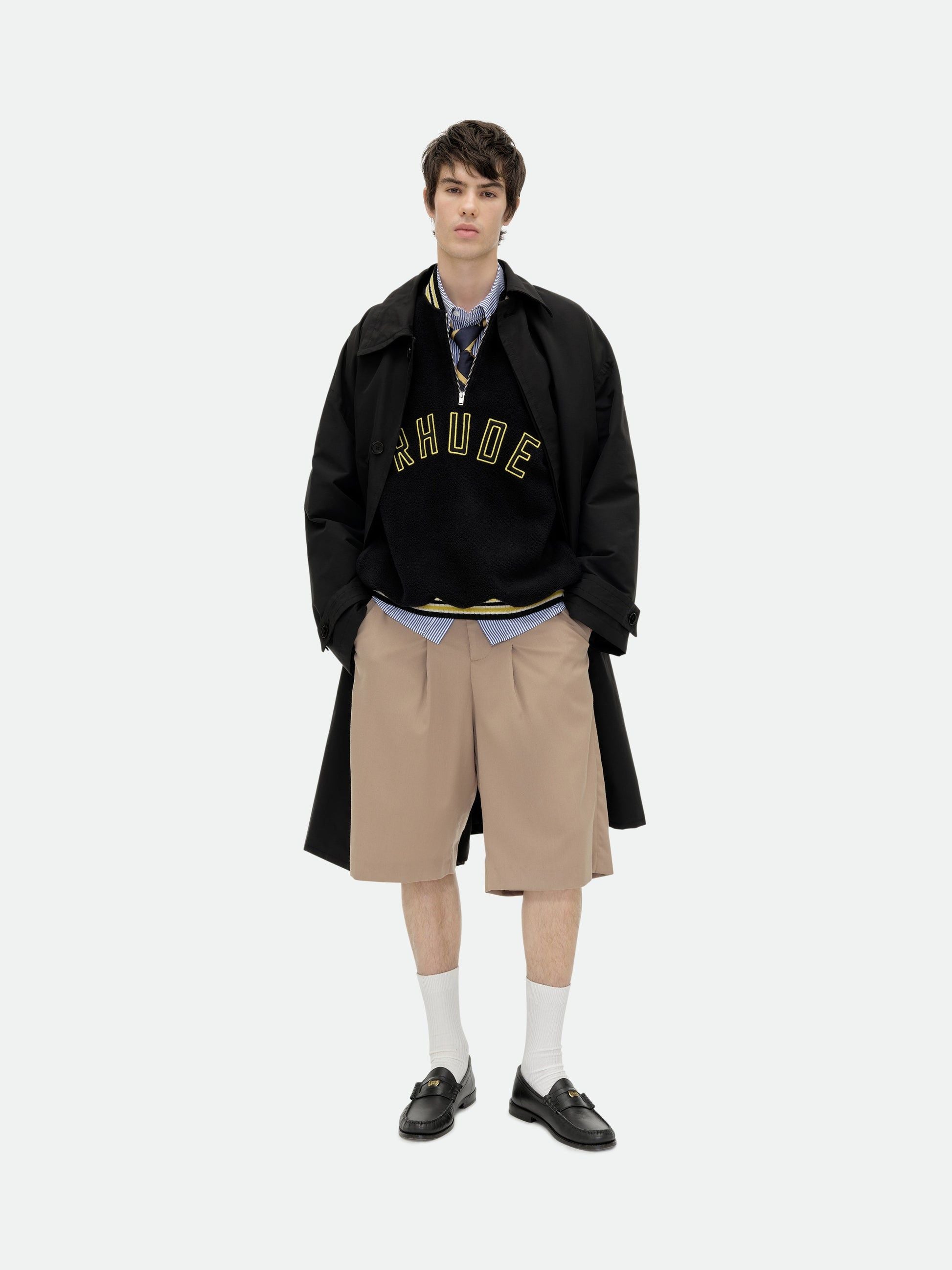 RHUDE QUARTER-ZIP VARSITY